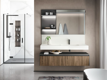 ELITE 07 - Suspended bathroom cabinet with drawers by Gruppo Geromin - view 2